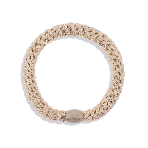 KKNEKKI Original Hair Tie - Beige Glitter