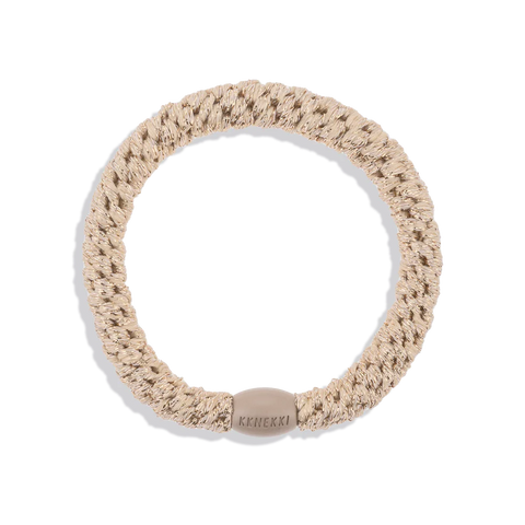 KKNEKKI Original Hair Tie - Beige Glitter
