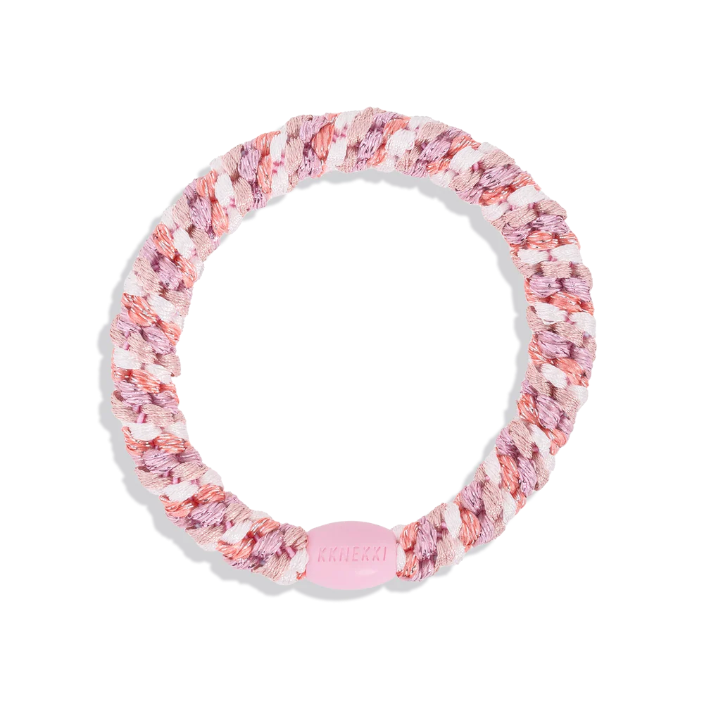 KKNEKKI Original Hair Tie - Dusty Rose Pink Glitter