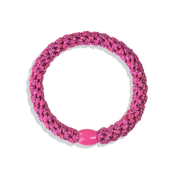 KKNEKKI Original Hair Tie - Electric Pink Glitter