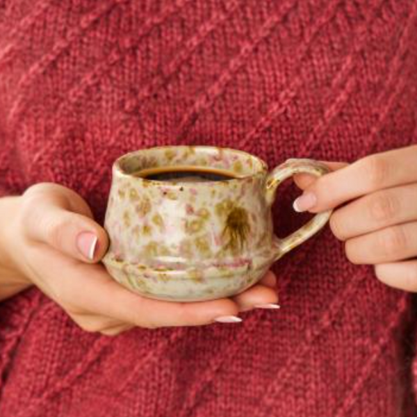 Kalmer Mug - Light Pink & Brown Tones