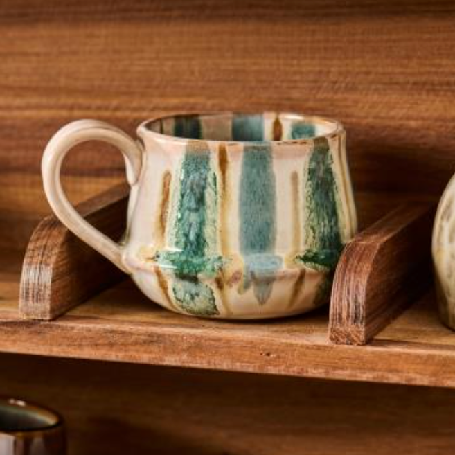 Kalmer Mug - Dusty Blue Stripes