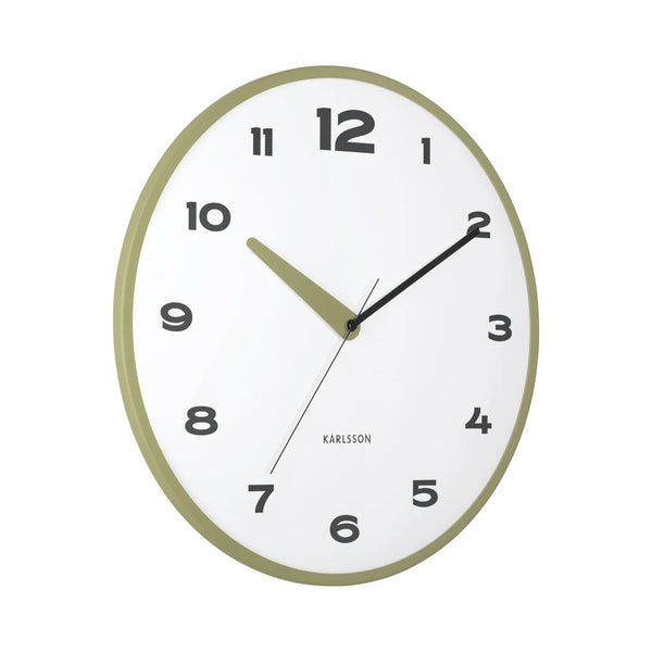 Karlsson Wall Clock Brisk Dome - Army Green  