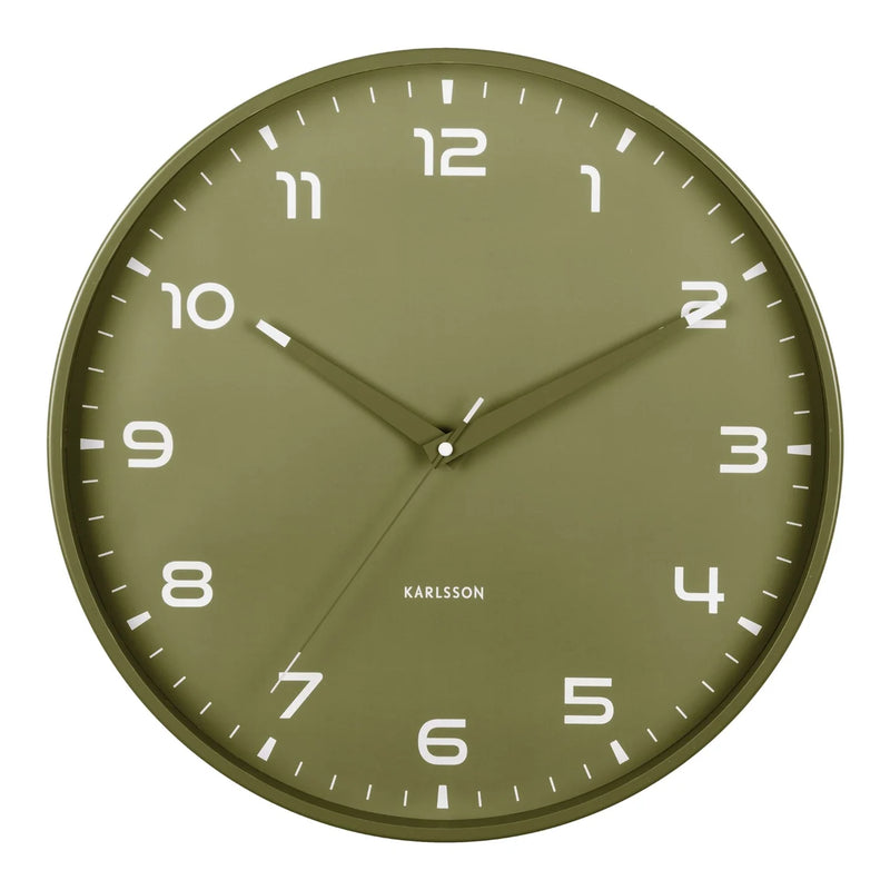 Karlsson Wall Clock Orgullo - Army Green