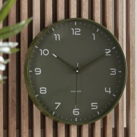 Karlsson Wall Clock Orgullo - Army Green