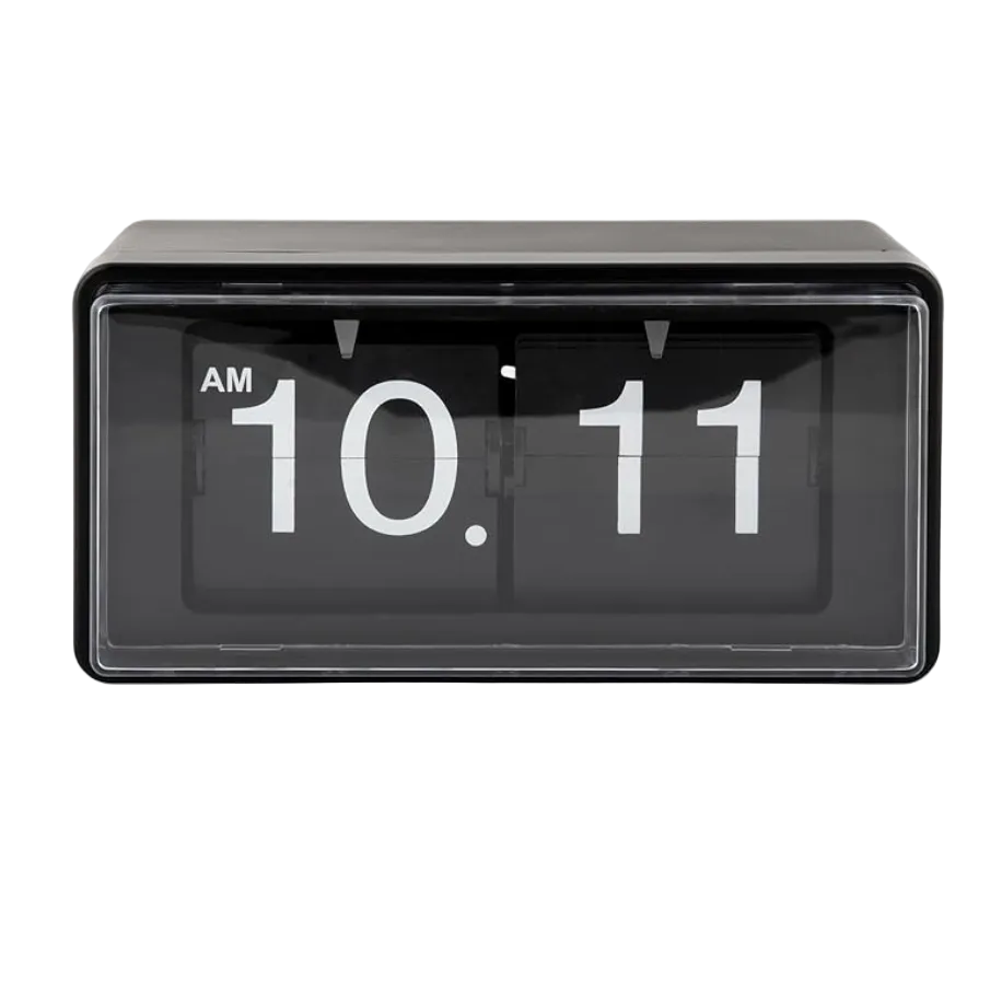 Karlsson Wall Table Clock Retro Boxed Flip - Black
