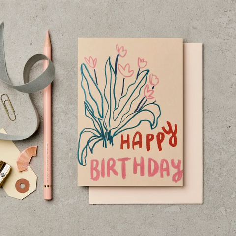 Katie Leamon Birthday Tulips Card