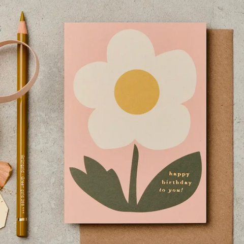 Katie Leamon Happy Birthday Flower Card