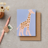 Katie Leamon Mini Giraffe Birthday Card