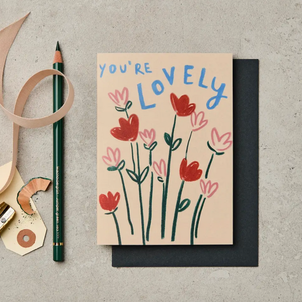 Katie Leamon You're Lovely Flowers Card