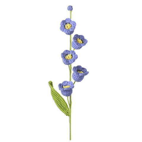 Knitted Blue Flower Stem