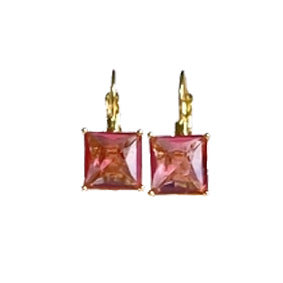 Last True Angel 4 Claw Square Earrings - Rose