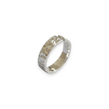 Consortium - Textured band ring in silver