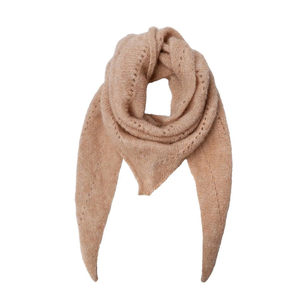 Light brown scarf on a white backgriund