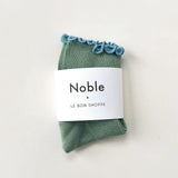 Le Bon Shoppe The Petite Ruffled Modal Socks - Sea Glass/Powder Blue