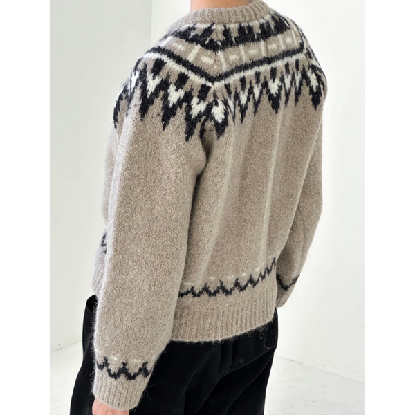 Le Bon Shoppe Alpaca Cabin Cardigan - Beige Back