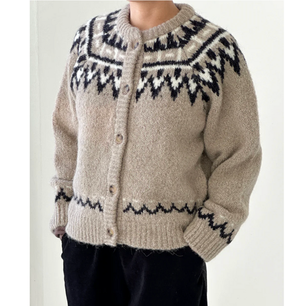 Le Bon Shoppe Alpaca Cabin Cardigan - Beige