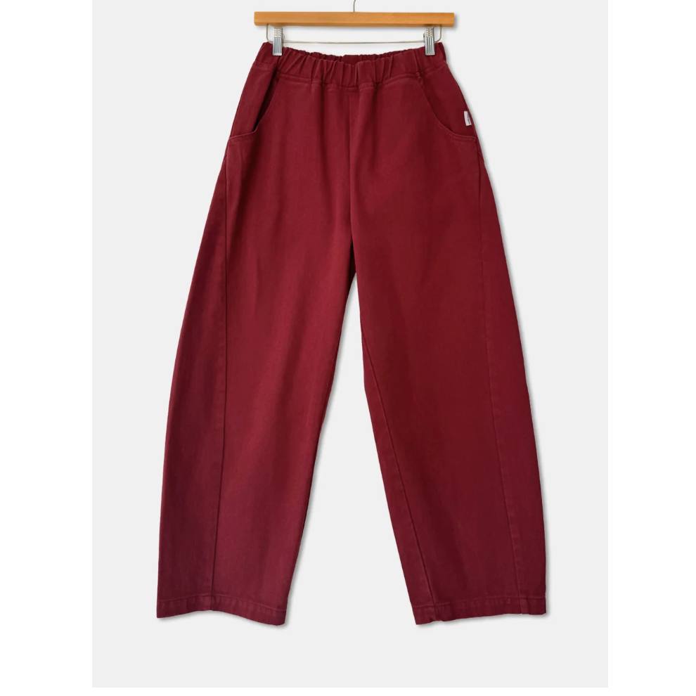 Le Bon Shoppe Arc pants in oxblood shown hung up