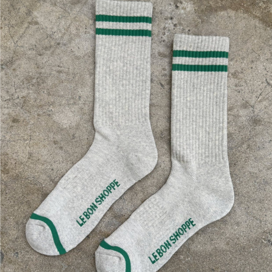 Le Bon Shoppe Boyfriend Socks - Extended LT Grey