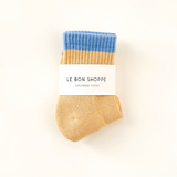 Le Bon Shoppe Colour Block Girlfriend Socks - Yellow Blue