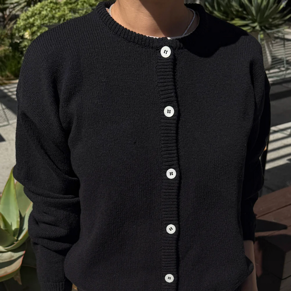 Le Bon Shoppe Cotton Leila Cardigan - Black style