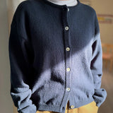 Le Bon Shoppe Cotton Leila Cardigan - Navy side right
