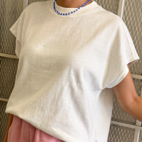 Le Bon Shoppe Jeanne Tee - White Cotton Side