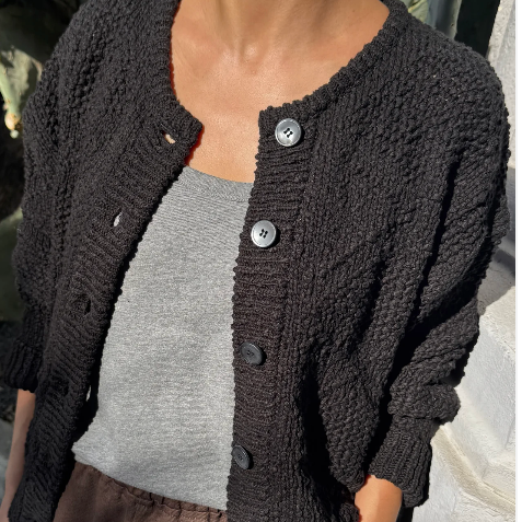 Le Bon Shoppe Mason Cotton Cardigan - Black Style