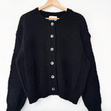 Le Bon Shoppe Mason Cotton Cardigan - Black