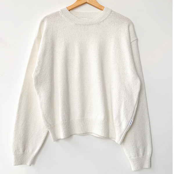Le Bon Shoppe Milo Cotton Sweater - Clean White BLANK WALL