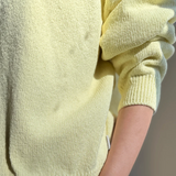 Le Bon Shoppe Milo Cotton Sweater - Lemonade (Close up)