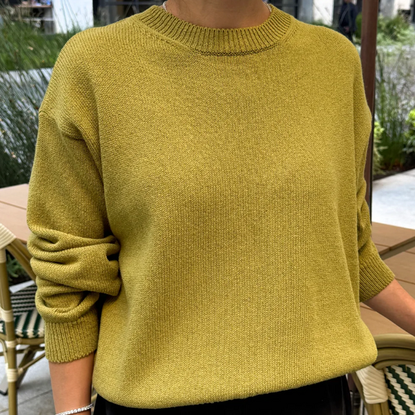 Le Bon Shoppe Milo cotton sweater in golden olive 