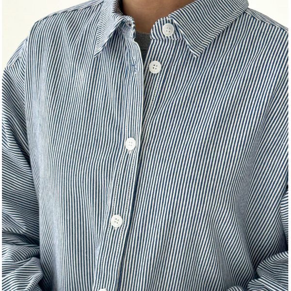 Le Bon Shoppe Owen Shirt - Blue Stripe Collar