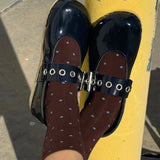 Le Bon Shoppe Patterned- Sneaker Socks - Cacao/Blue