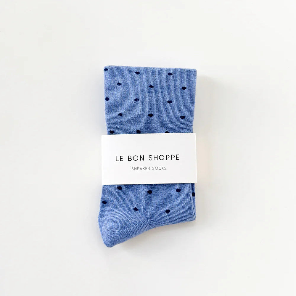 Le Bon Shoppe Patterned Sneaker Socks - Blue/Navy Packet