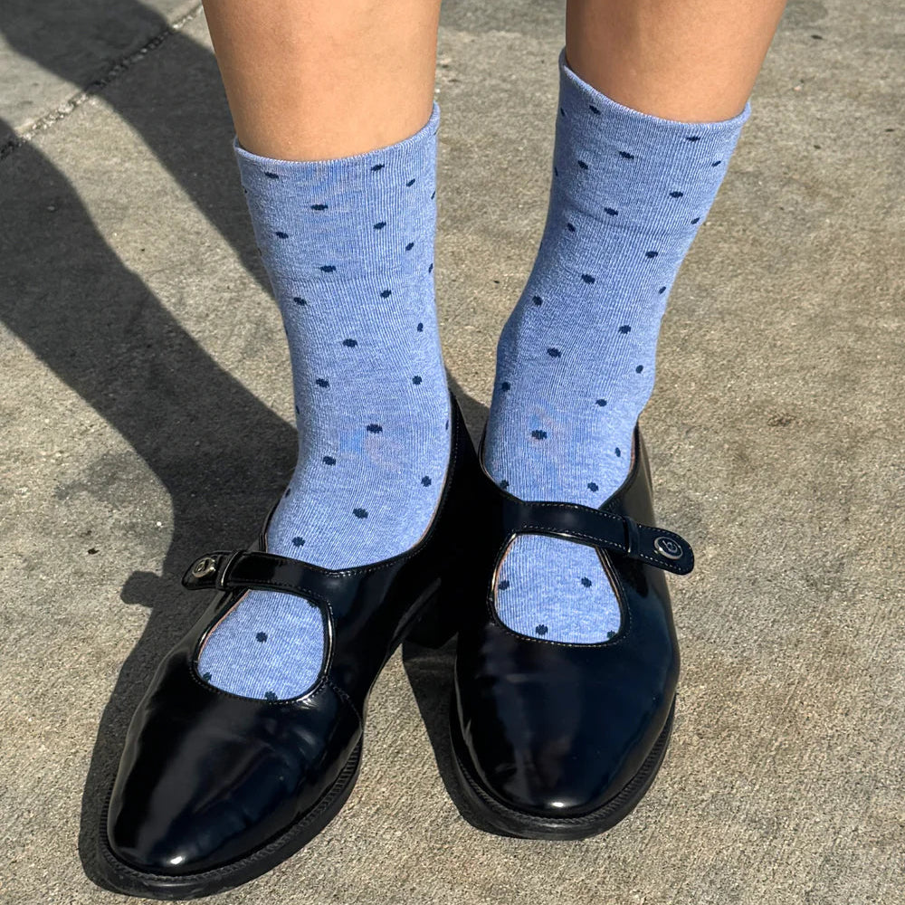 Le Bon Shoppe Patterned Sneaker Socks - Blue/Navy Shoes
