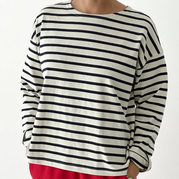 Le Bon Shoppe Sailor Top Navy Stripe