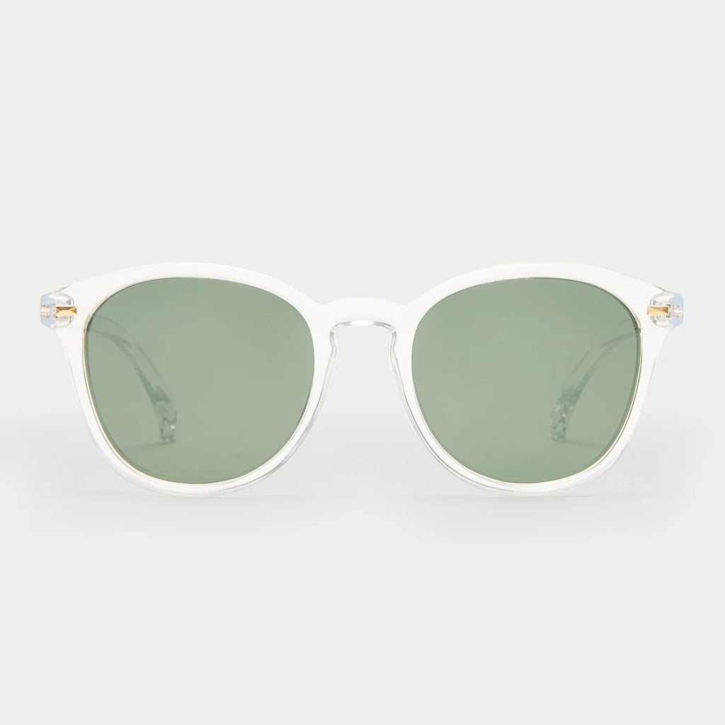 Le Specs Bandwagon Polarised Sunglasses - Crystal Clear front