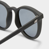 Le Specs Fire Starter Polarised Sunglasses - Black Rubber side close up