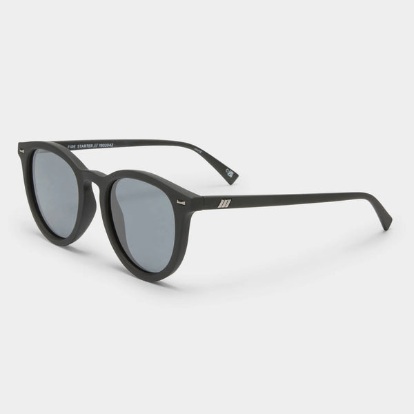 Le Specs Fire Starter Polarised Sunglasses - Black Rubber side