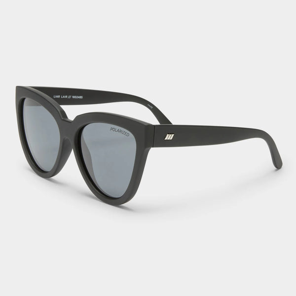 Le Specs Liar Lair Polarised Sunglasses - Black Rubber side