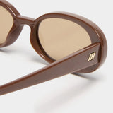 Le Specs Outta Love Sunglasses - Cocoa side close up