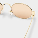 Le Specs Posiedon DEUX Sunglasses - Gold Tan Tint close up