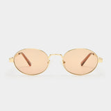 Le Specs Posiedon DEUX Sunglasses - Gold Tan Tint front