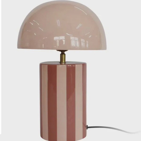 Leitmotiv Rayado Table Lamp - Rose Tan and Soft Pink