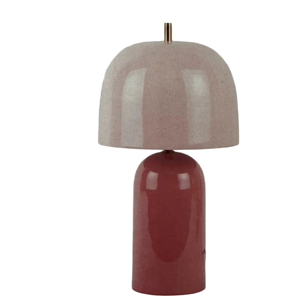 Leitmotiv Table Lamp Rico Tan Rose and Soft Pink