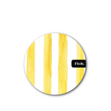 Lemon Stripes Round Coaster