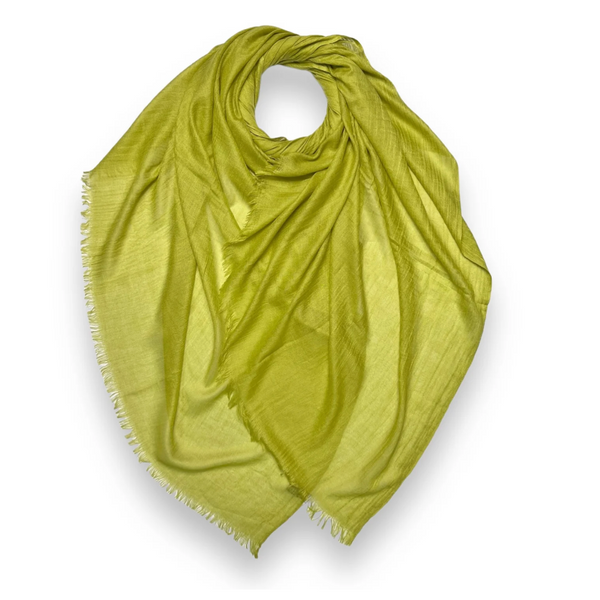 Lime Classic Cotton Blend Plain Scarf