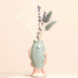 Lisa Angel Blue Ceramic Mini Fish Bud Vase
