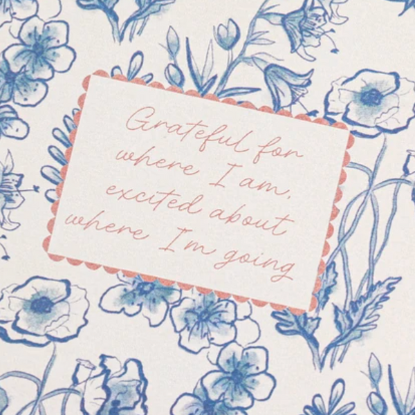 Lisa Angel Blue Wildflower Self Care Daily Gratitude Journal zoom in